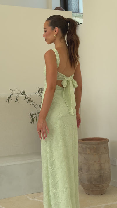 Load and play video in Gallery viewer, Gianna Maxi Dress - Sage Lace - Billy J
