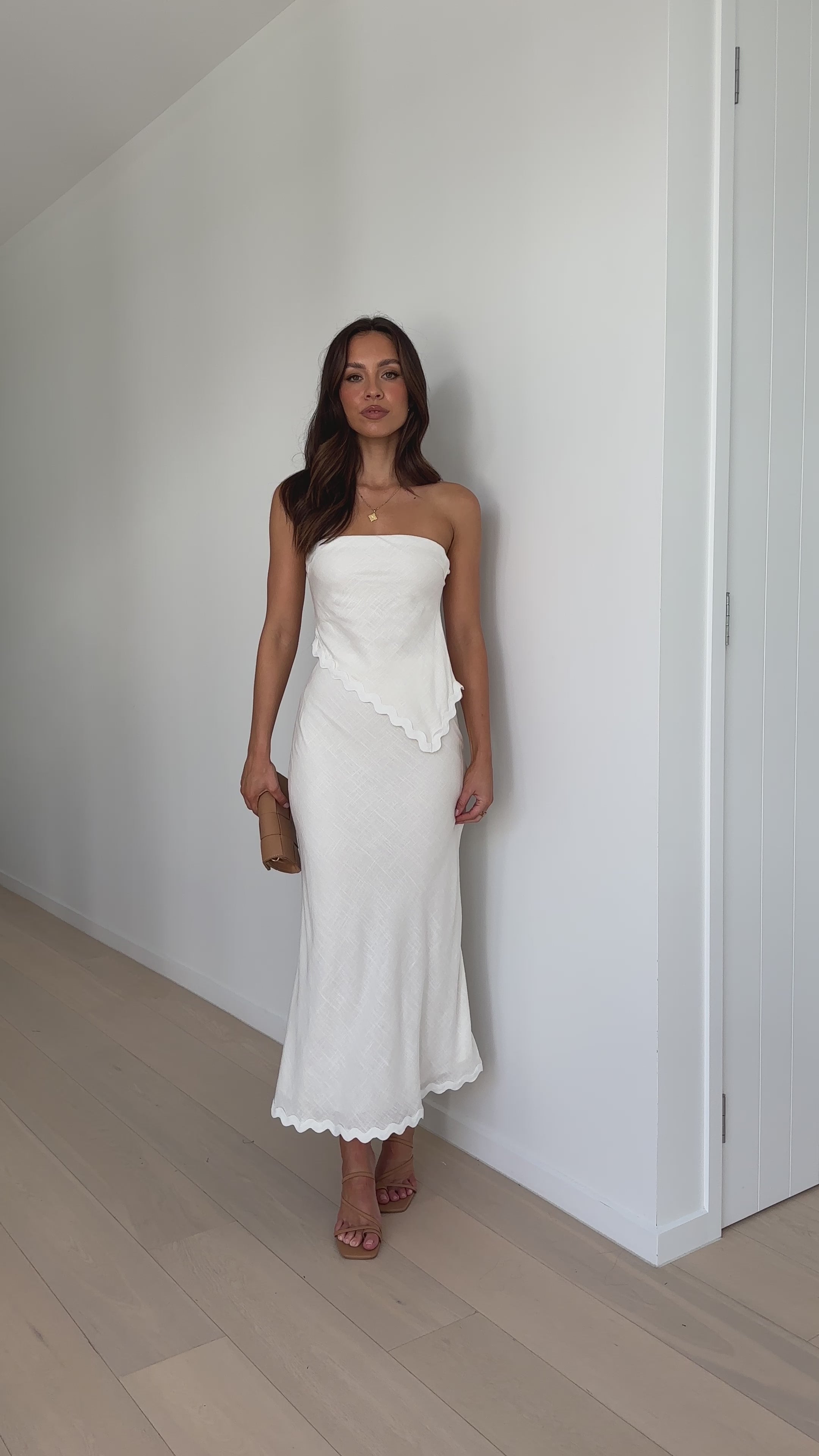 Solara Maxi Skirt - White