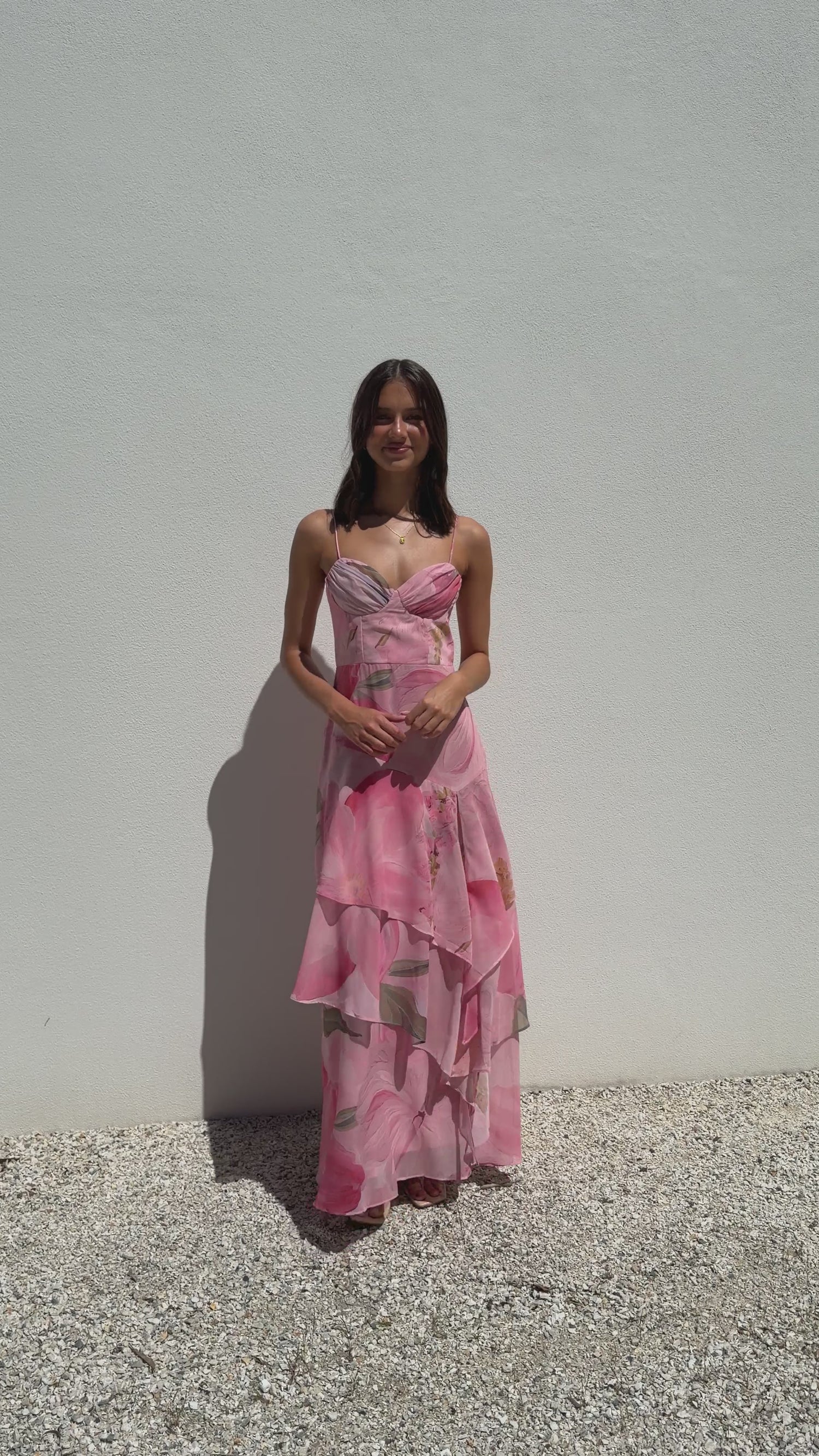 Avi Maxi Dress - Pink Floral - Billy J