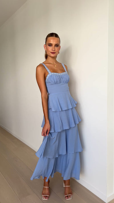 Load and play video in Gallery viewer, Odilia Maxi Dress - Blue
