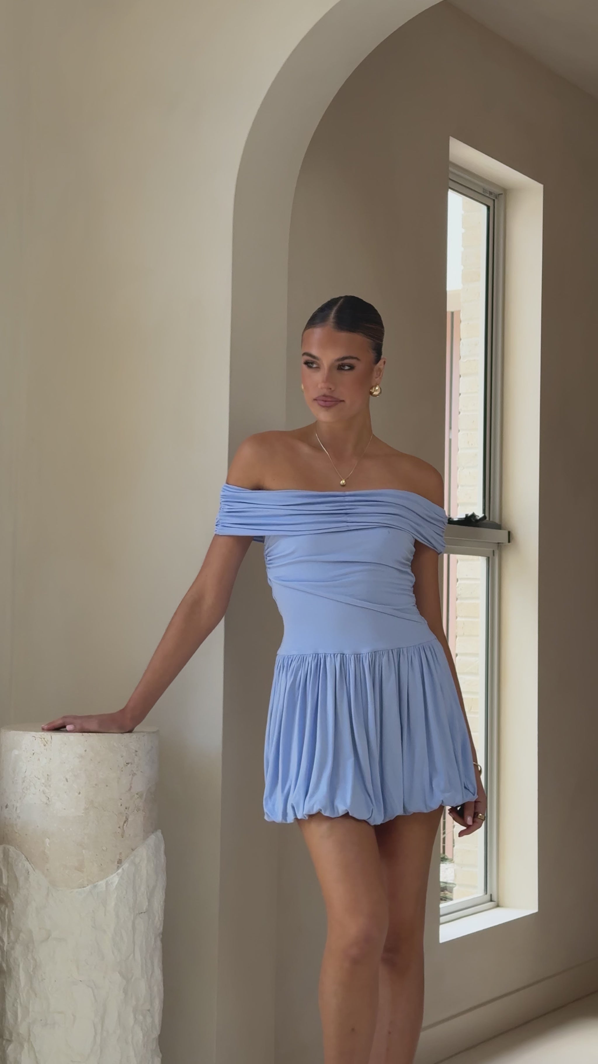 Manalla Mini Dress - Periwinkle - Billy J