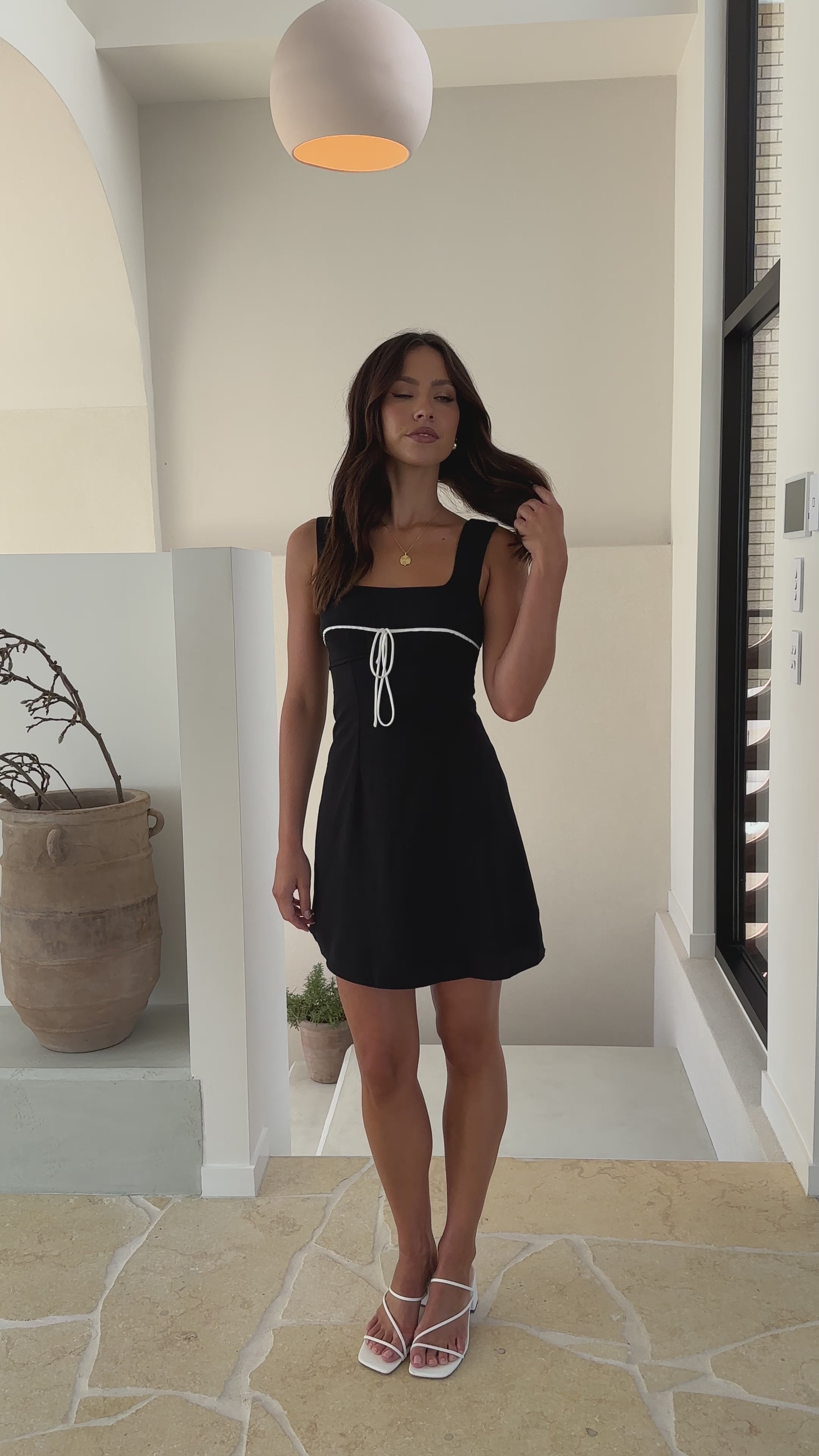 Myra Mini Dress - Black/White