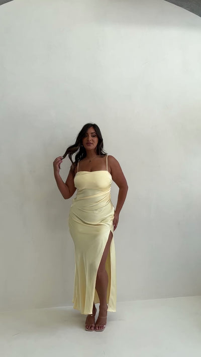 Load and play video in Gallery viewer, Ilana Maxi Dress - Yellow
