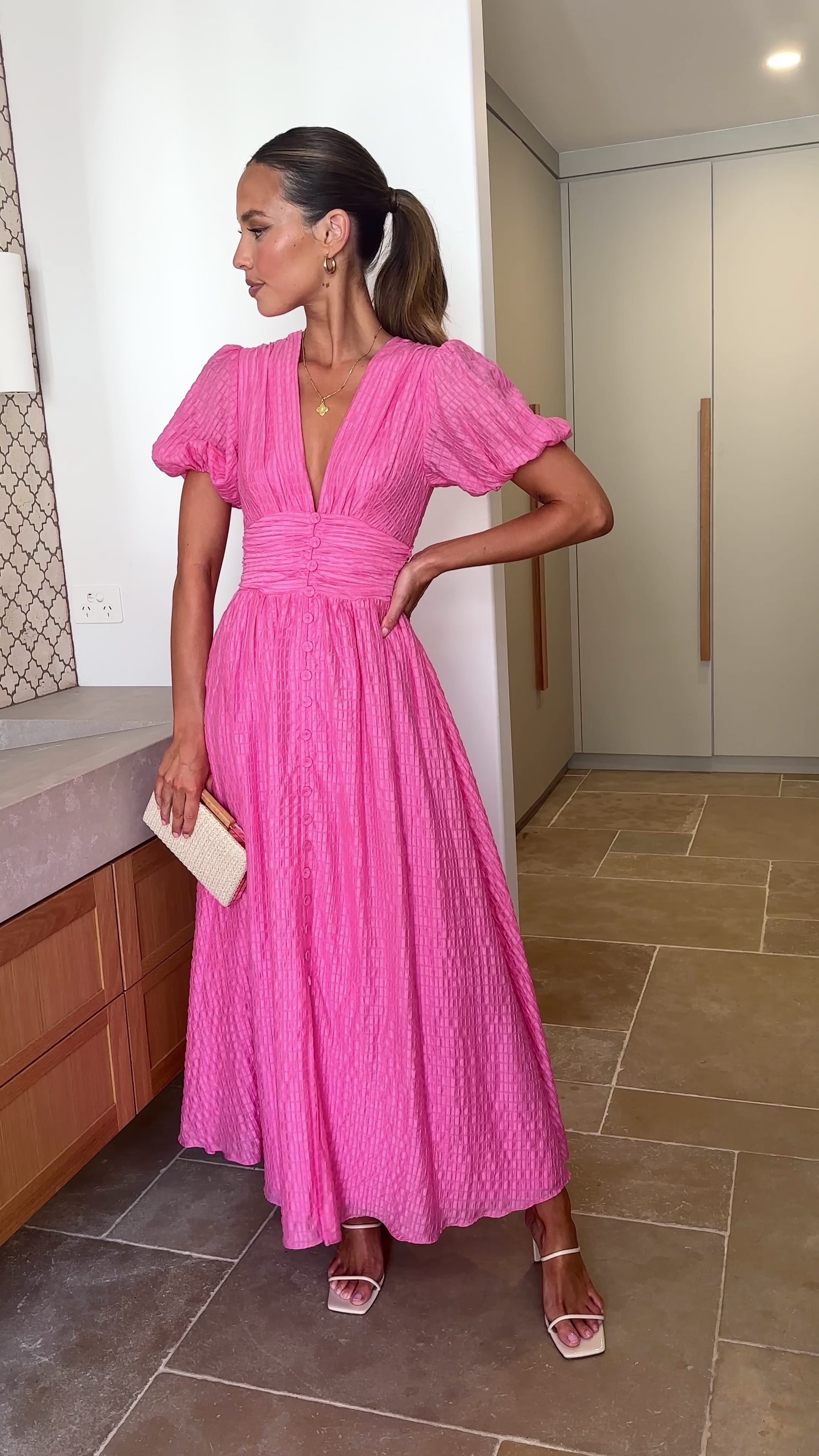Faiz Maxi Dress - Hot Pink