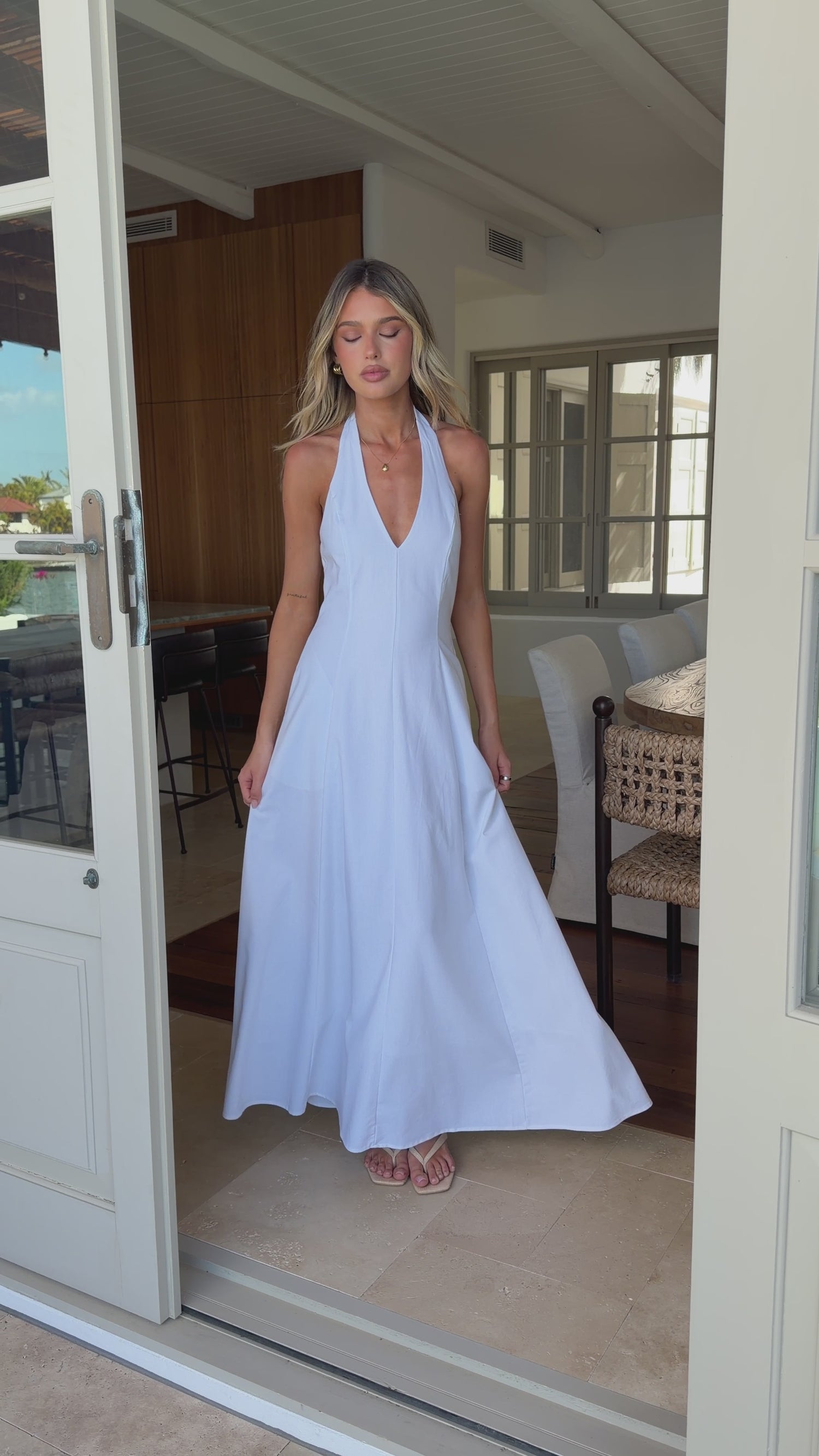 Ariella Maxi Dress - White - Billy J