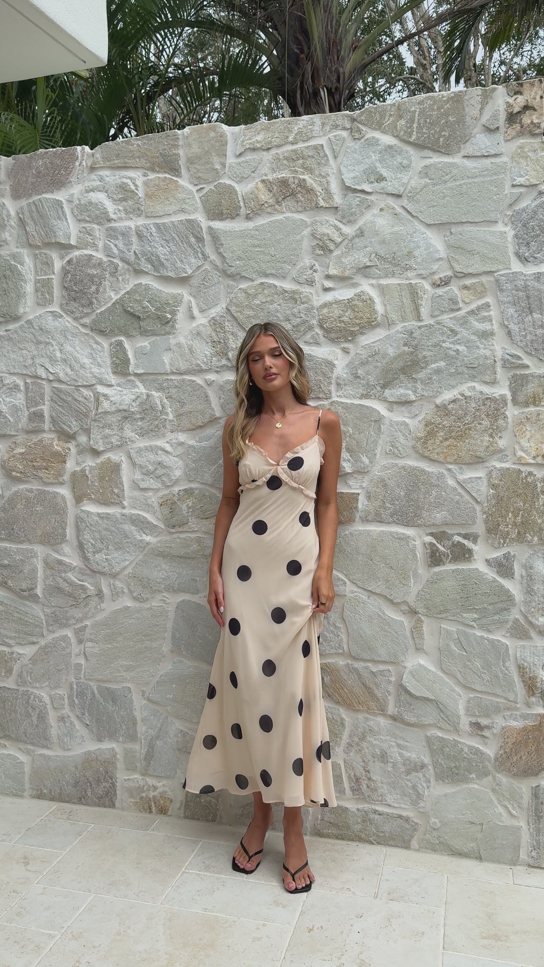 Jianna Maxi Dress - Cream/Black Polka Dot - Buy Women's Dresses