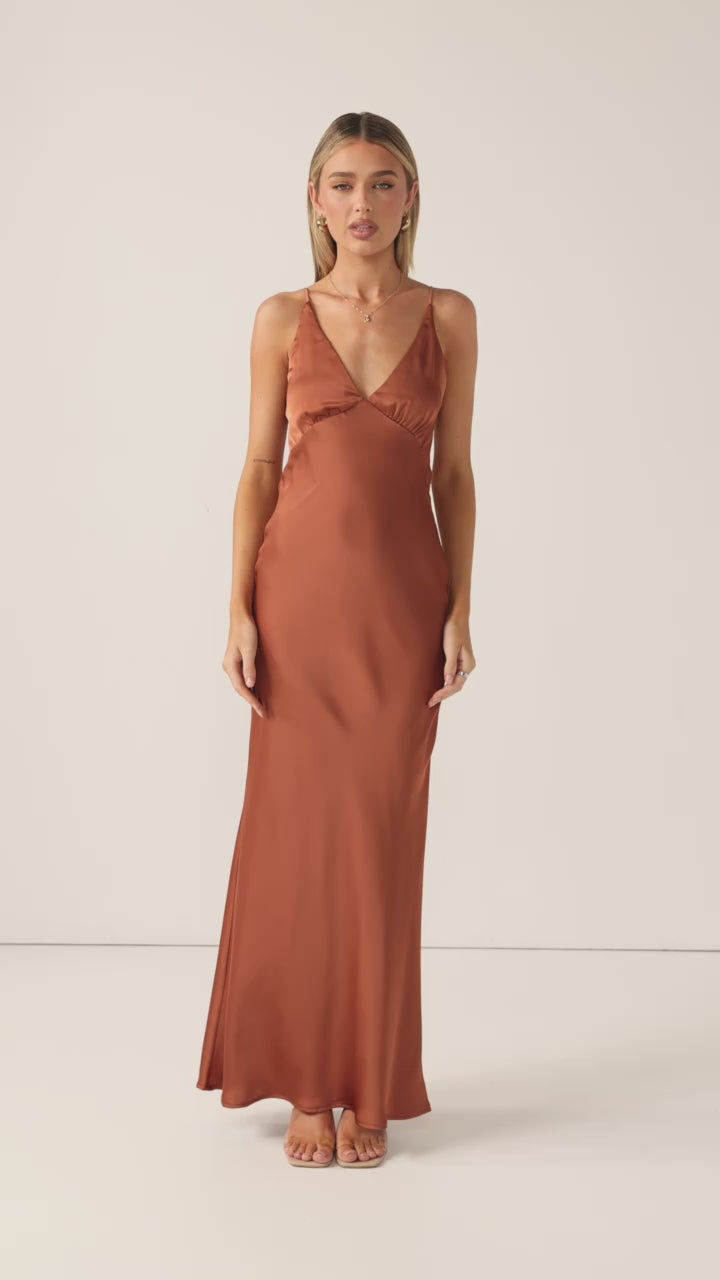 Ziah Maxi Dress - Copper - Billy J