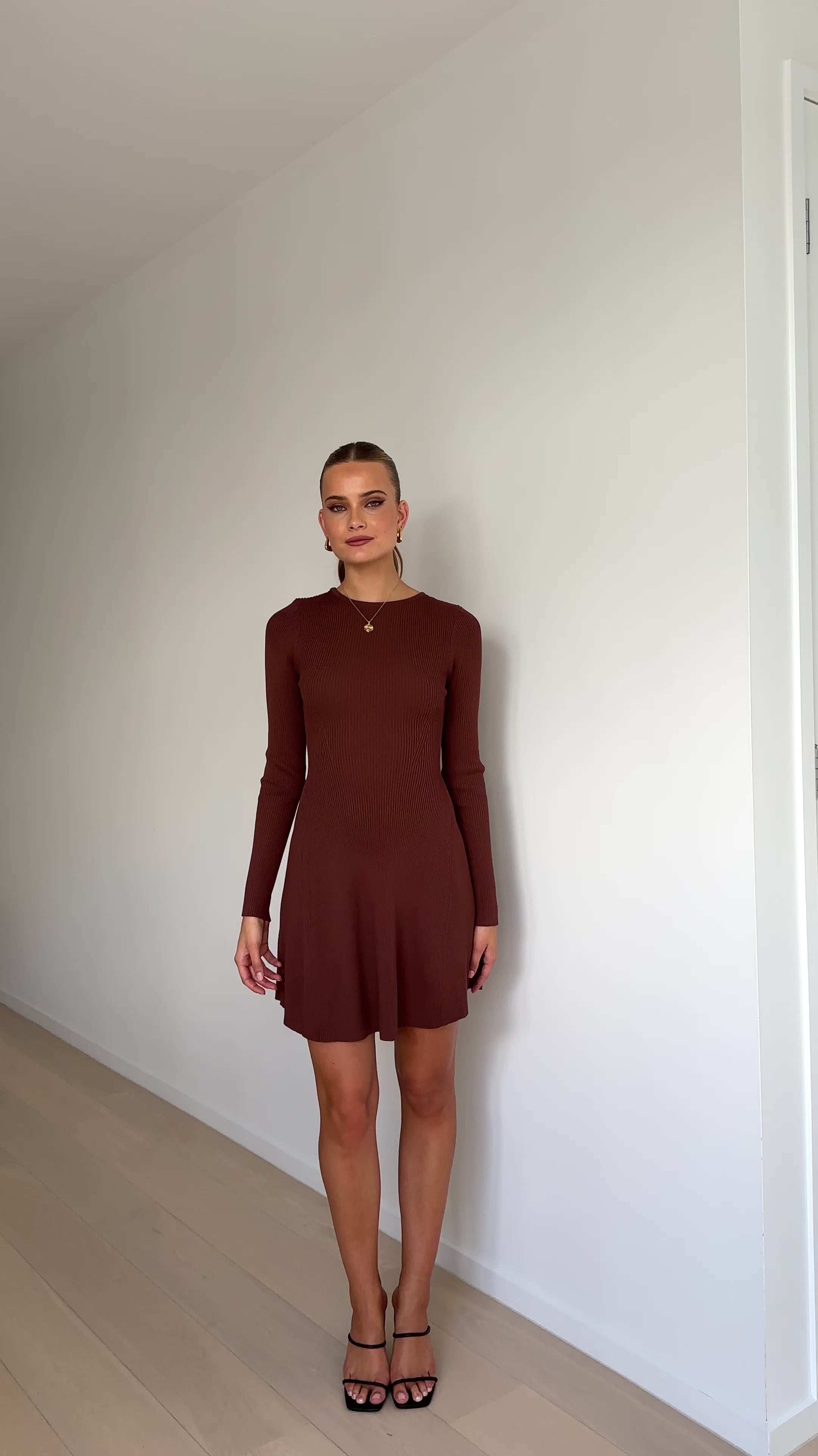 Amity Mini Dress - Brown