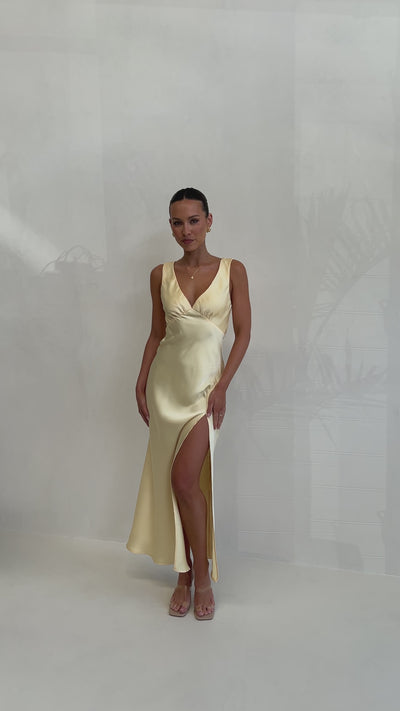 Load and play video in Gallery viewer, Taylor Maxi Dress - Yellow
