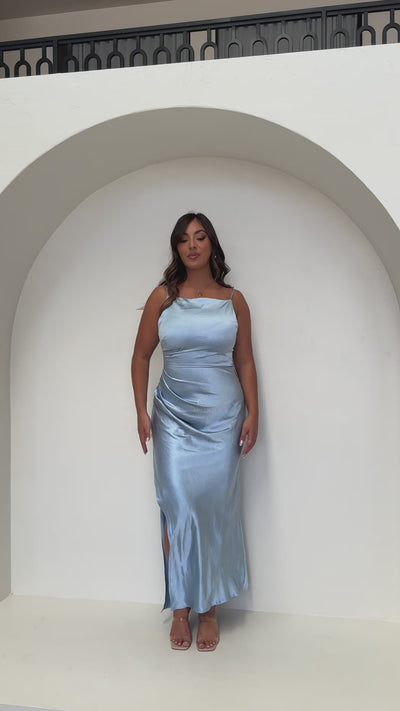 Load and play video in Gallery viewer, Ava Maxi Dress - Blue
