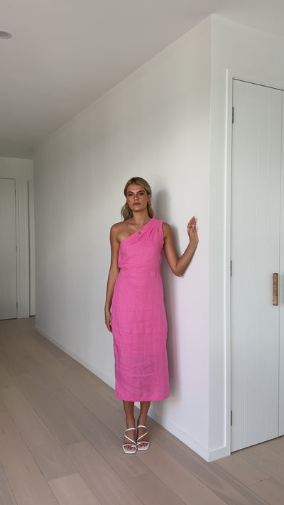 Load and play video in Gallery viewer, Nakia Midi Dress - Pink
