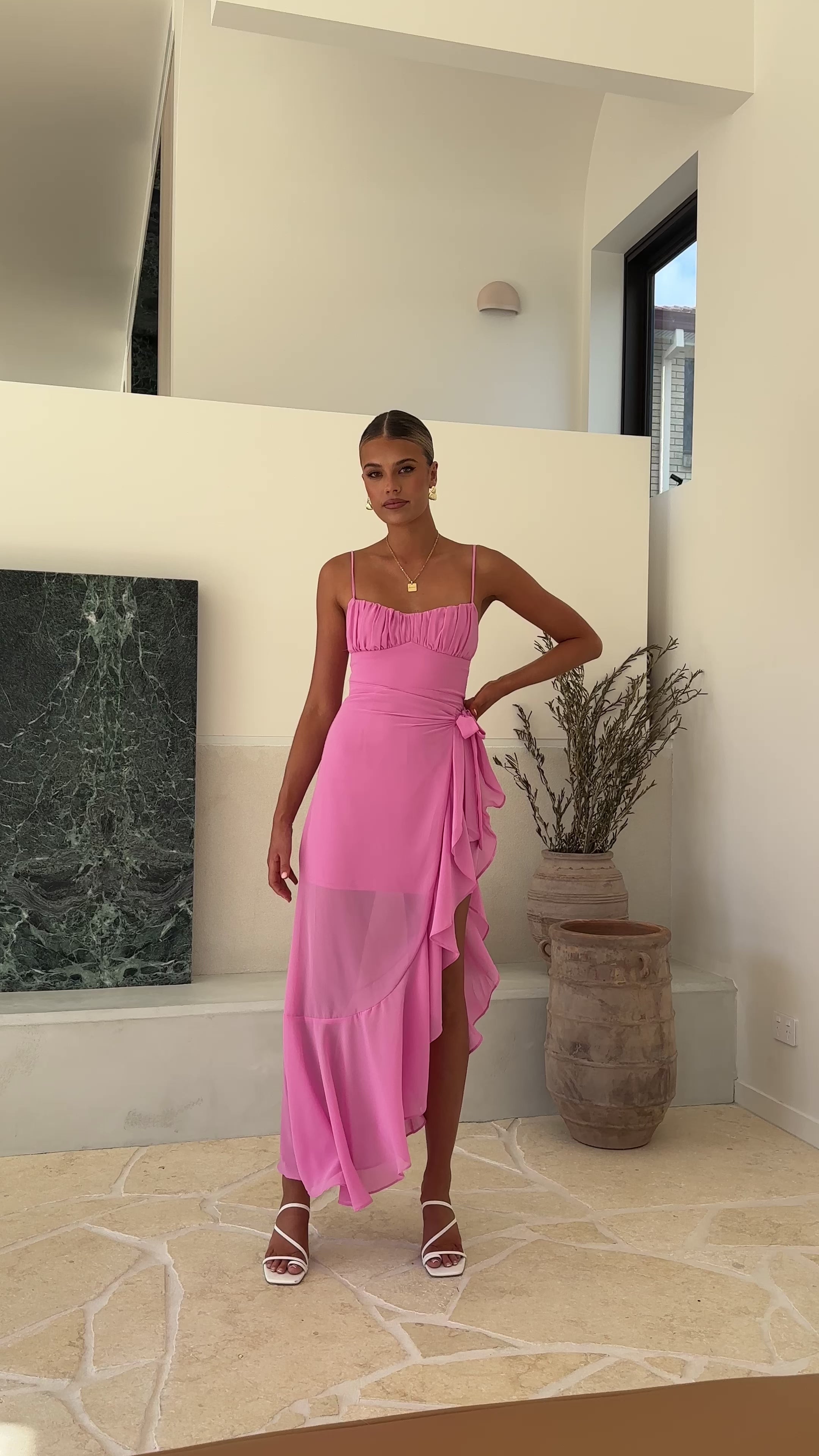 Caliste Midi Dress - Pink