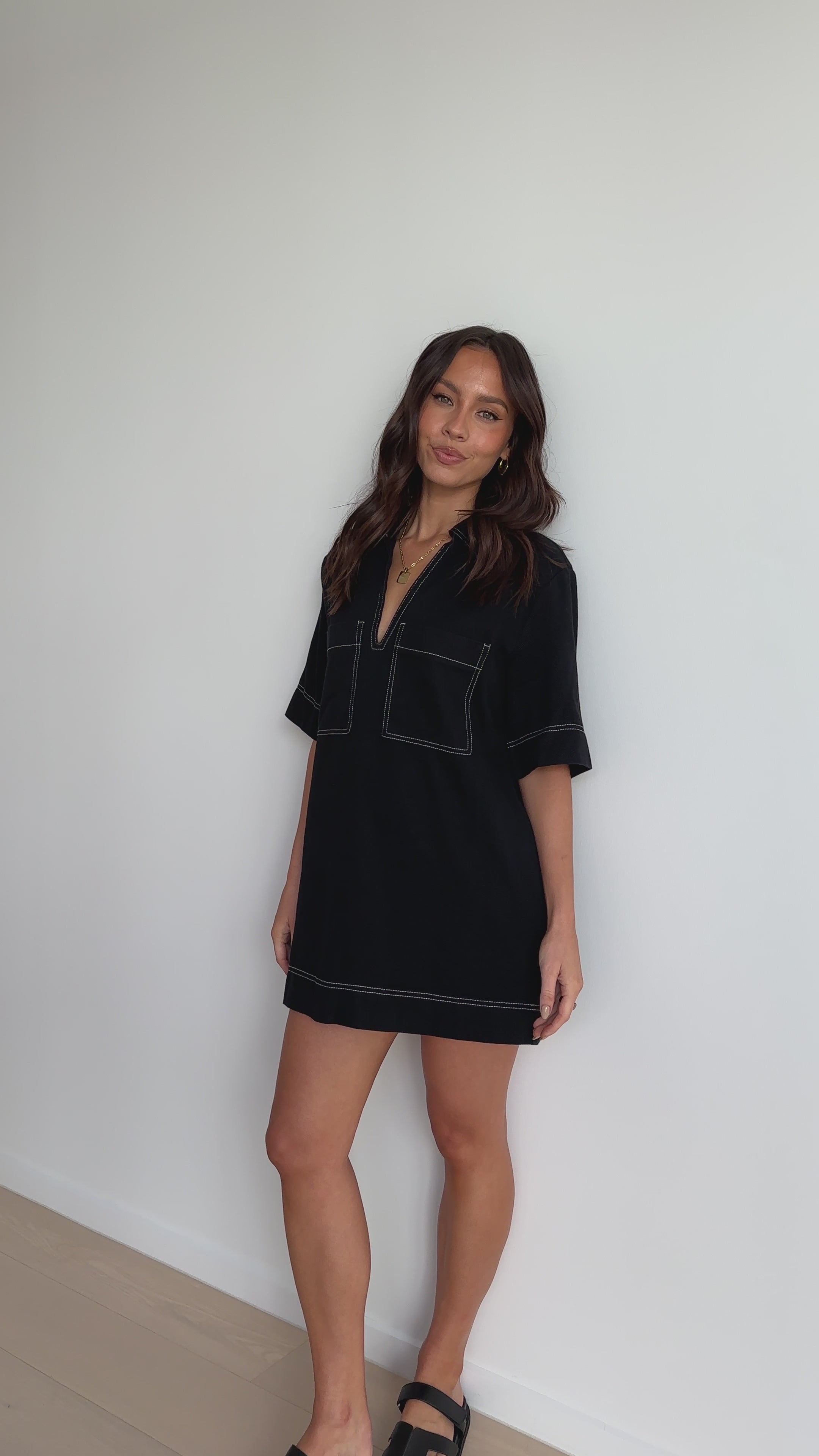 Tara Mini Dress - Black
