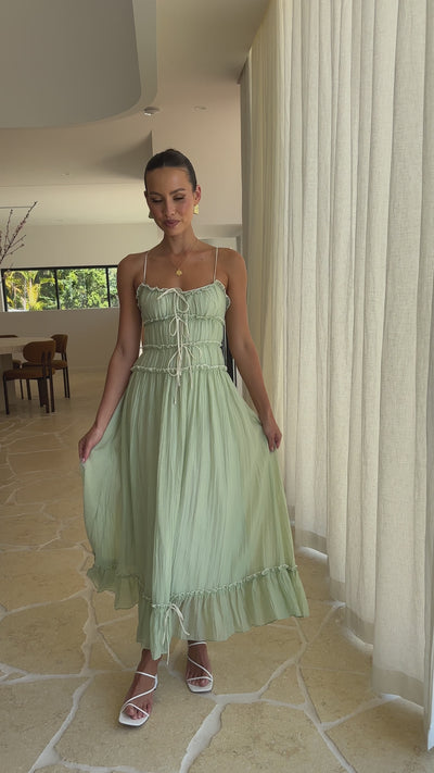 Load and play video in Gallery viewer, Halo Maxi Dress - Sage
