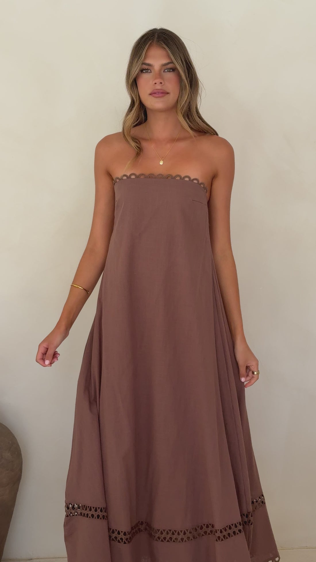 Sandra Maxi Dress - Brown - Billy J