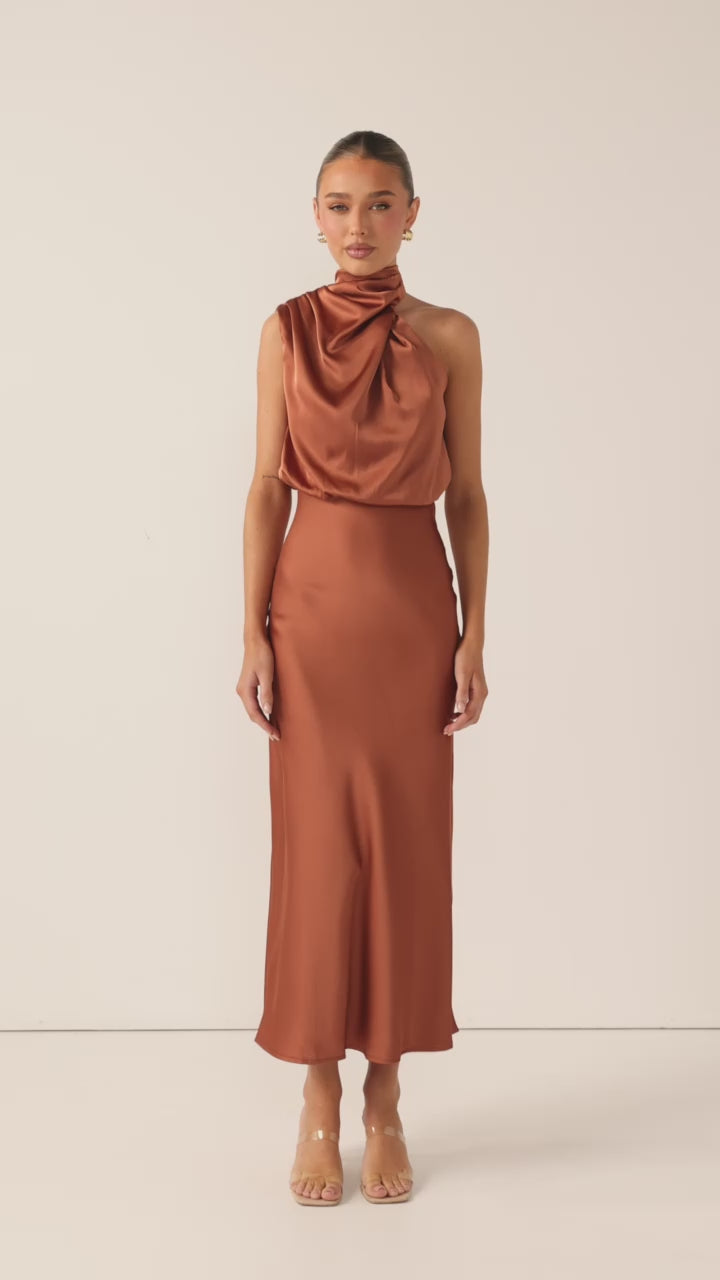 Esther Maxi Dress - Copper - Billy J