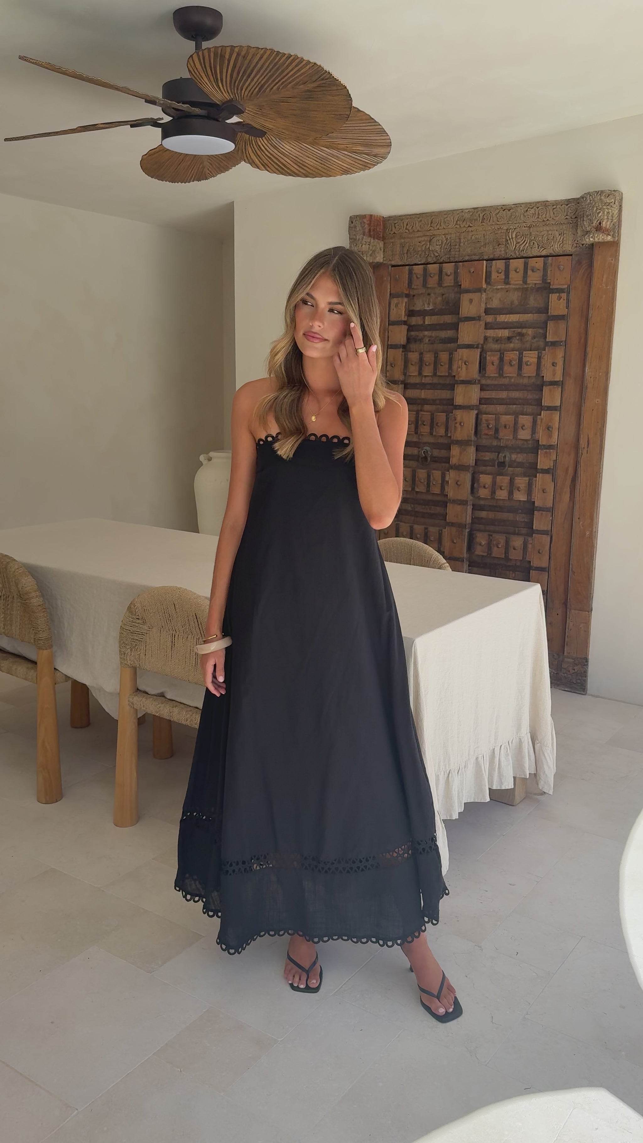 Sandra Maxi Dress - Black - Billy J