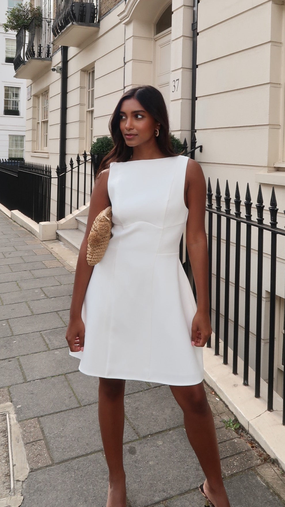 knee length dresses for ladies Rafiki Mini Dress - White - Buy Women's Dresses