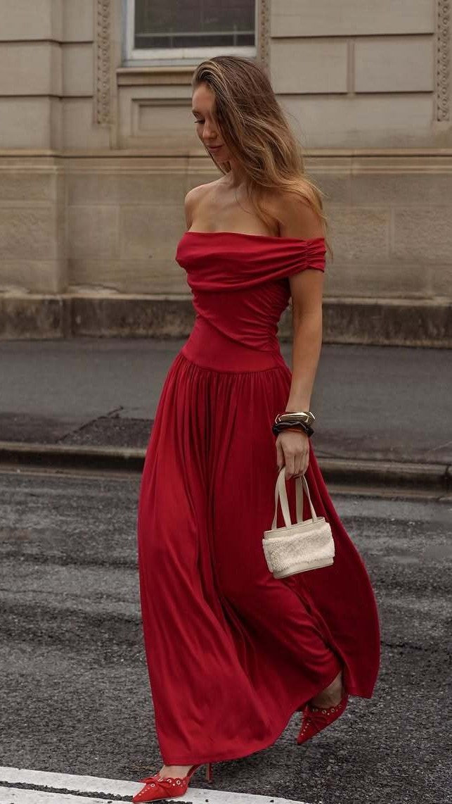 Manalla Maxi Dress - Cherry