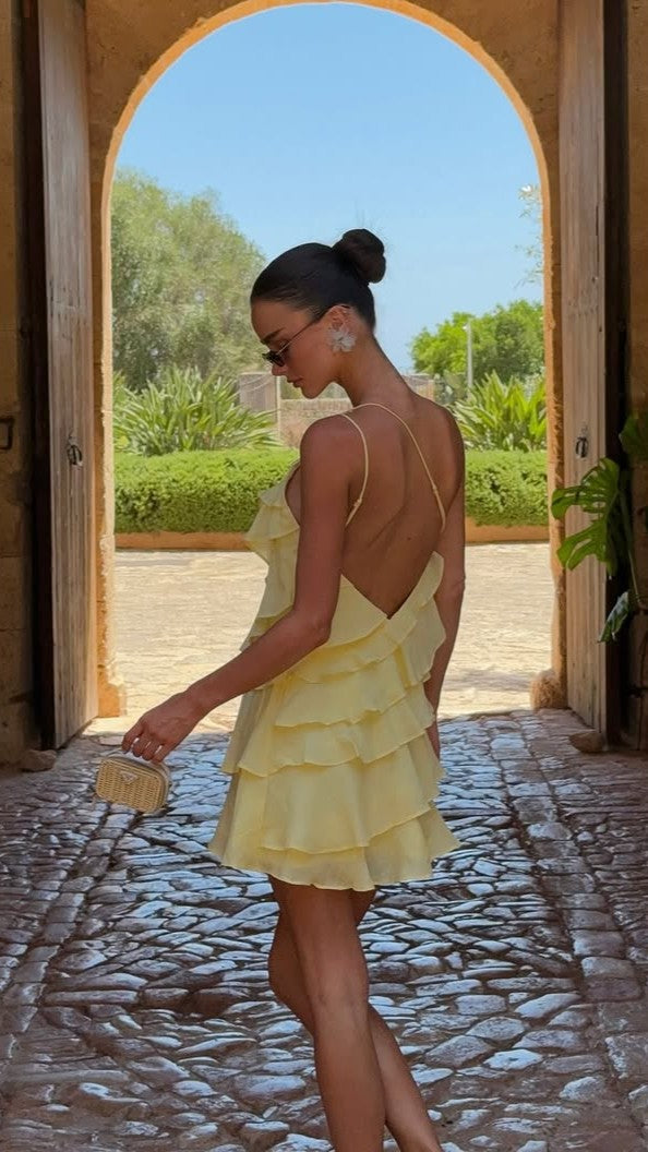 knee length dresses for ladies Cassidi Mini Dress - Lemon - Buy Women's Dresses