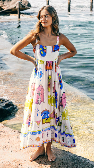 Load image into Gallery viewer, Sylvie Maxi Dress - Sunetta Print - Billy J
