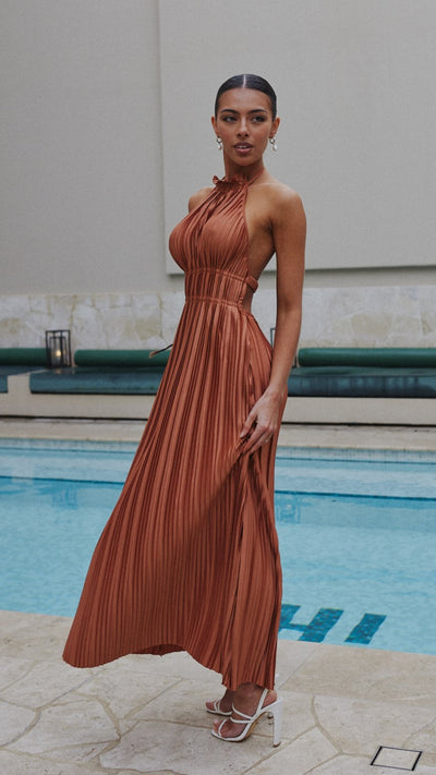 Load image into Gallery viewer, Frances Maxi Dress - Chocolate - Billy J
