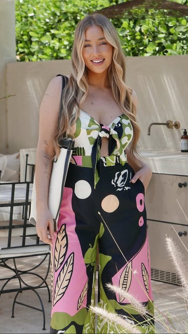 Teresa Jumpsuit - Green/Pink - Billy J