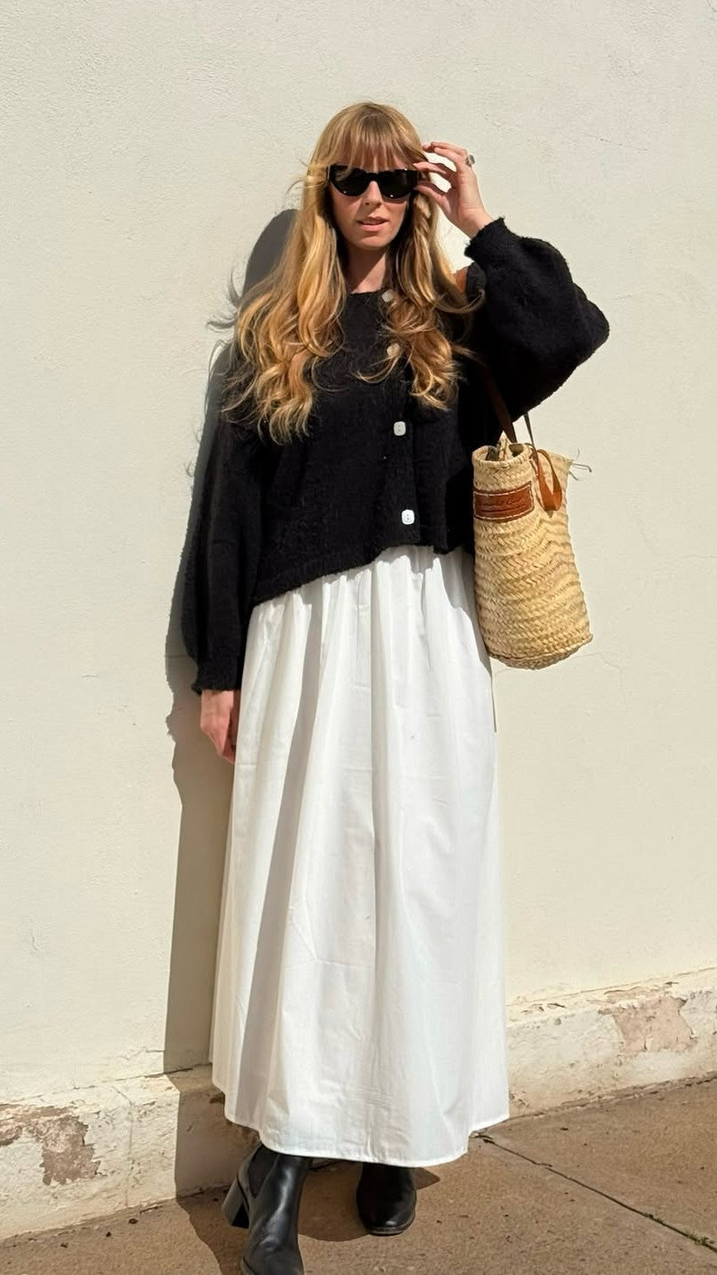 Immy Midi Dress - White - Billy J