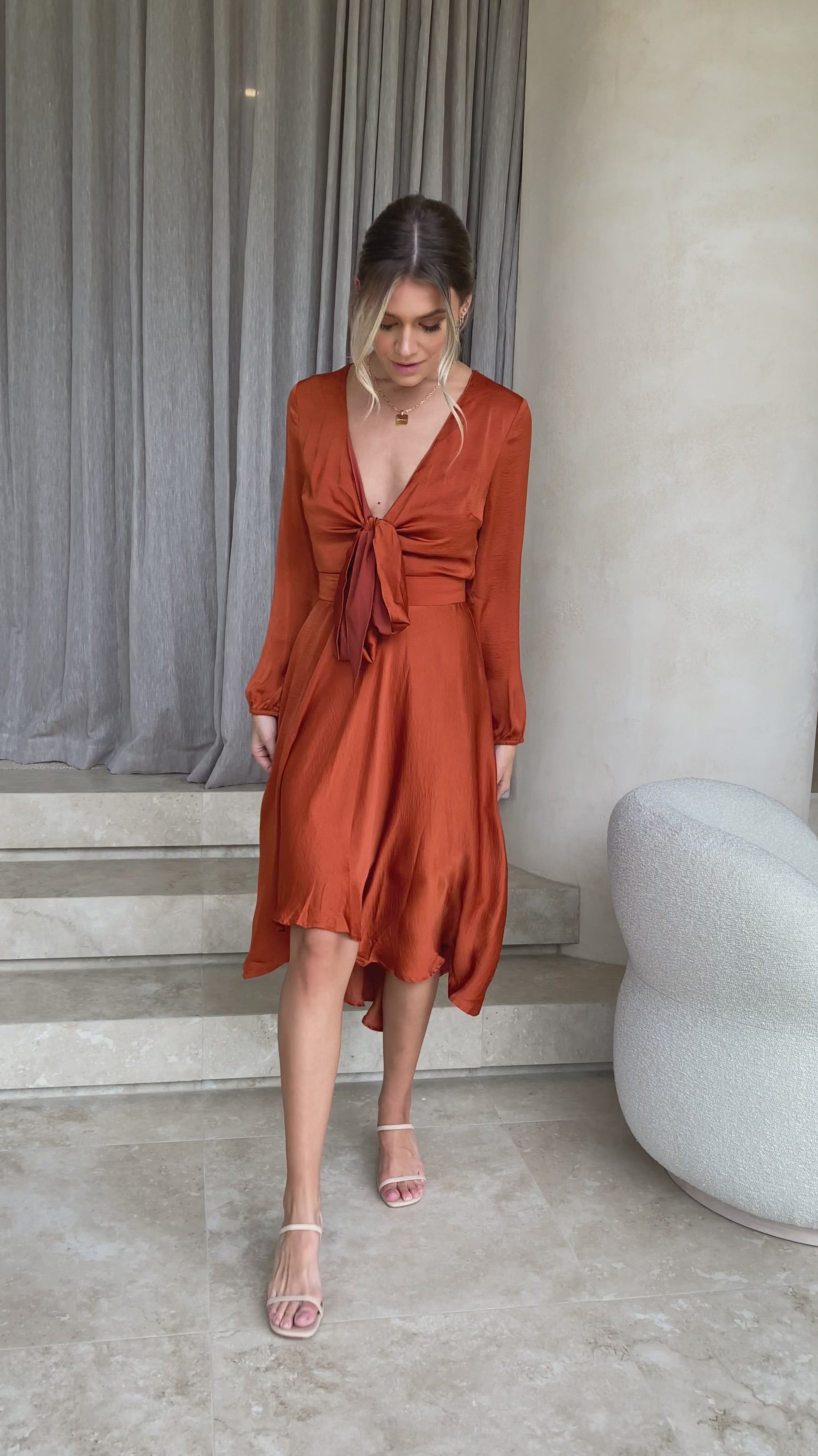 Starry Nights Dress - Rust - Billy J