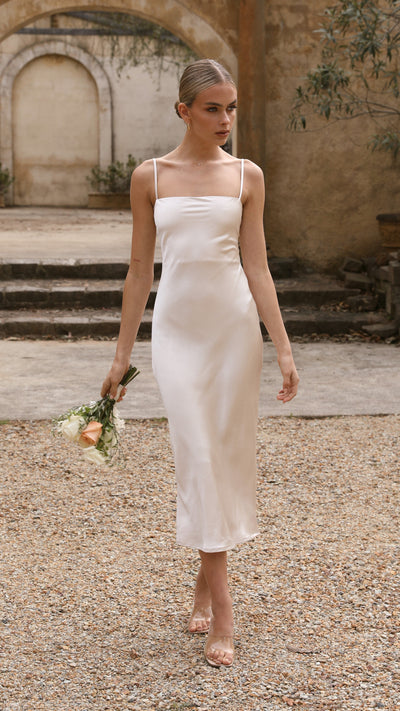 Load image into Gallery viewer, Keira Midi Dress - Champagne
