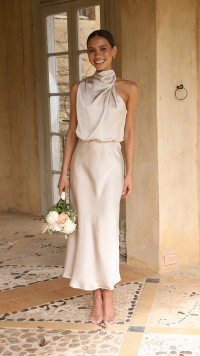 Load image into Gallery viewer, Esther Maxi Dress - Champagne - Billy J

