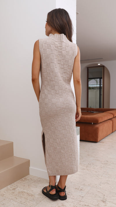 Load image into Gallery viewer, Eleanor Knit Dress - Natural - Billy J

