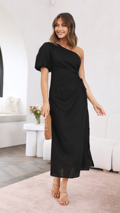 Load image into Gallery viewer, Suzie Midi Dress - Black
