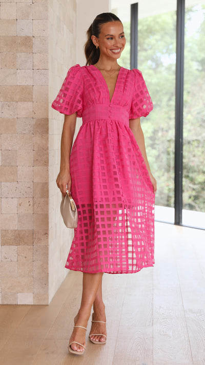 Load image into Gallery viewer, Liana Midi Dress - Pink
