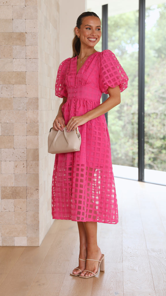 Liana Midi Dress - Pink