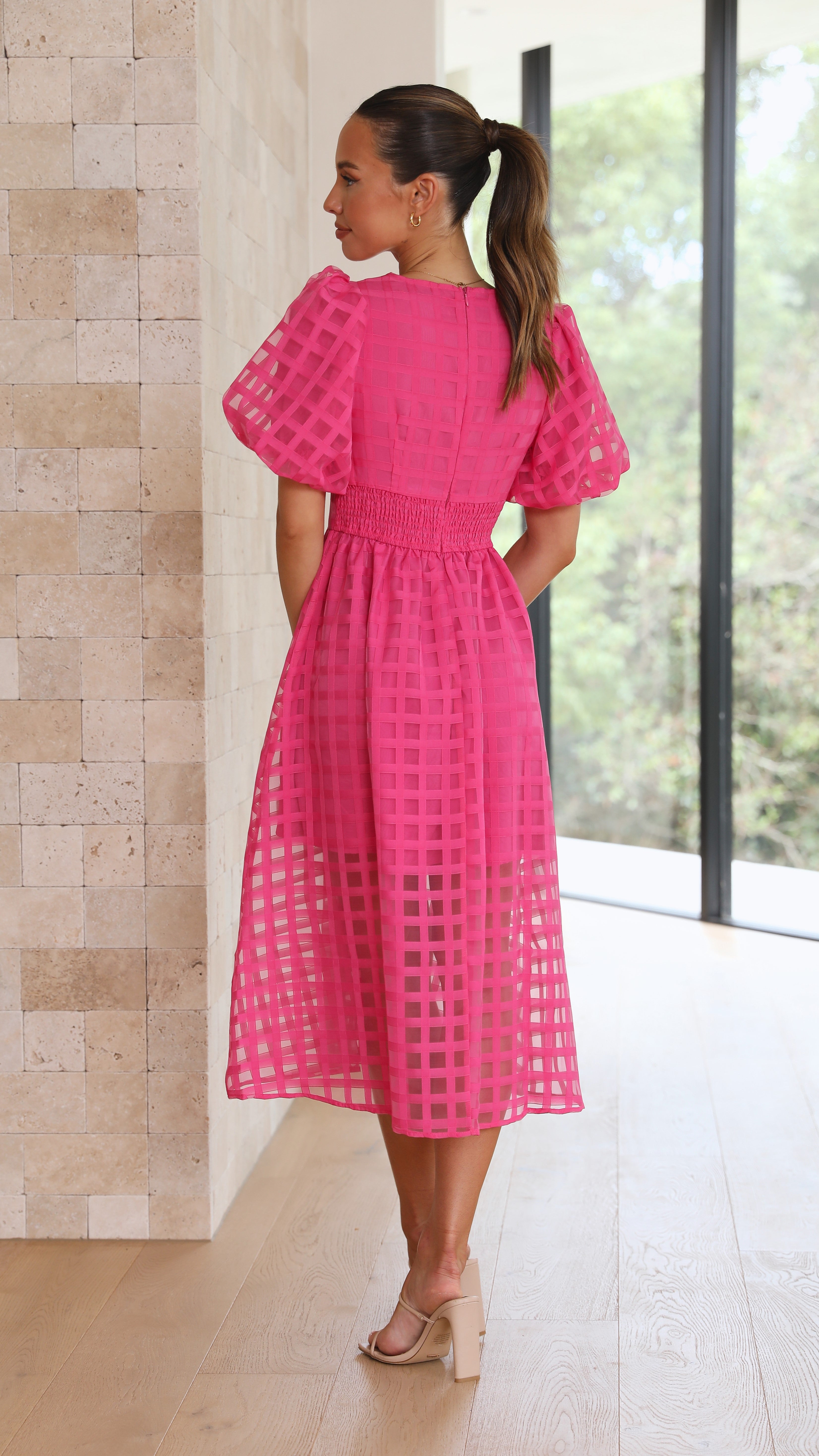 Liana Midi Dress - Pink