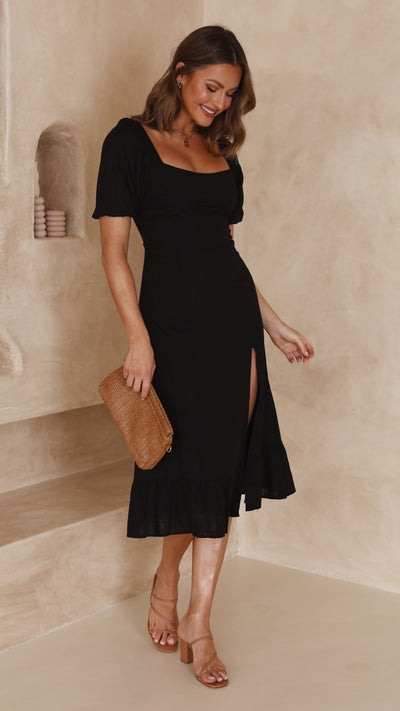Load image into Gallery viewer, Dixie Midi Dress - Black
