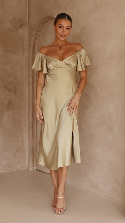 Load image into Gallery viewer, Louisa Midi Dress - Olive
