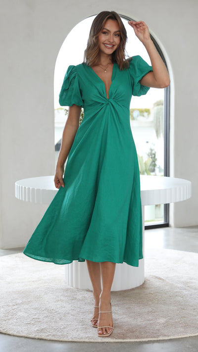 Load image into Gallery viewer, Blaire Midi Dress - Green - Billy J
