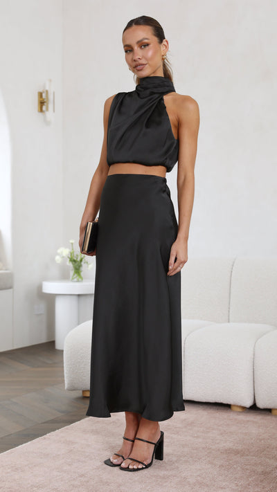 Load image into Gallery viewer, Esther Maxi Skirt - Black
