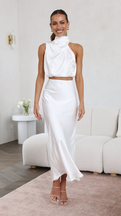 Load image into Gallery viewer, Esther Maxi Skirt - White
