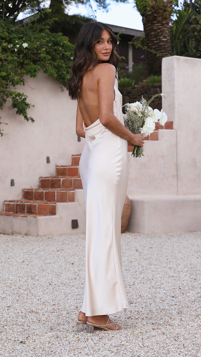 Load image into Gallery viewer, Halsey Maxi Dress - Champagne - Billy J
