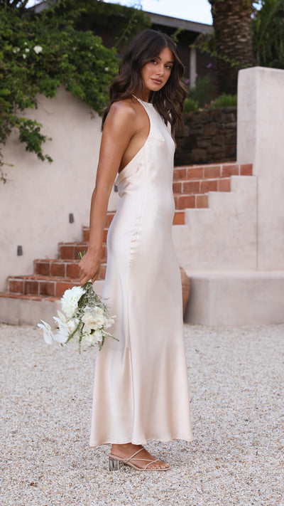 Load image into Gallery viewer, Halsey Maxi Dress - Champagne
