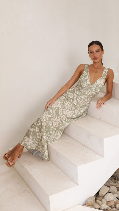 Load image into Gallery viewer, Rubie Maxi Dress - Green Floral
