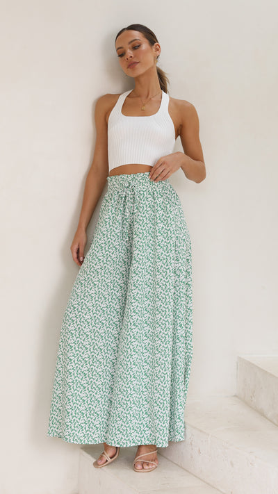 Load image into Gallery viewer, Avery Wide Leg Pants - Sage Floral
