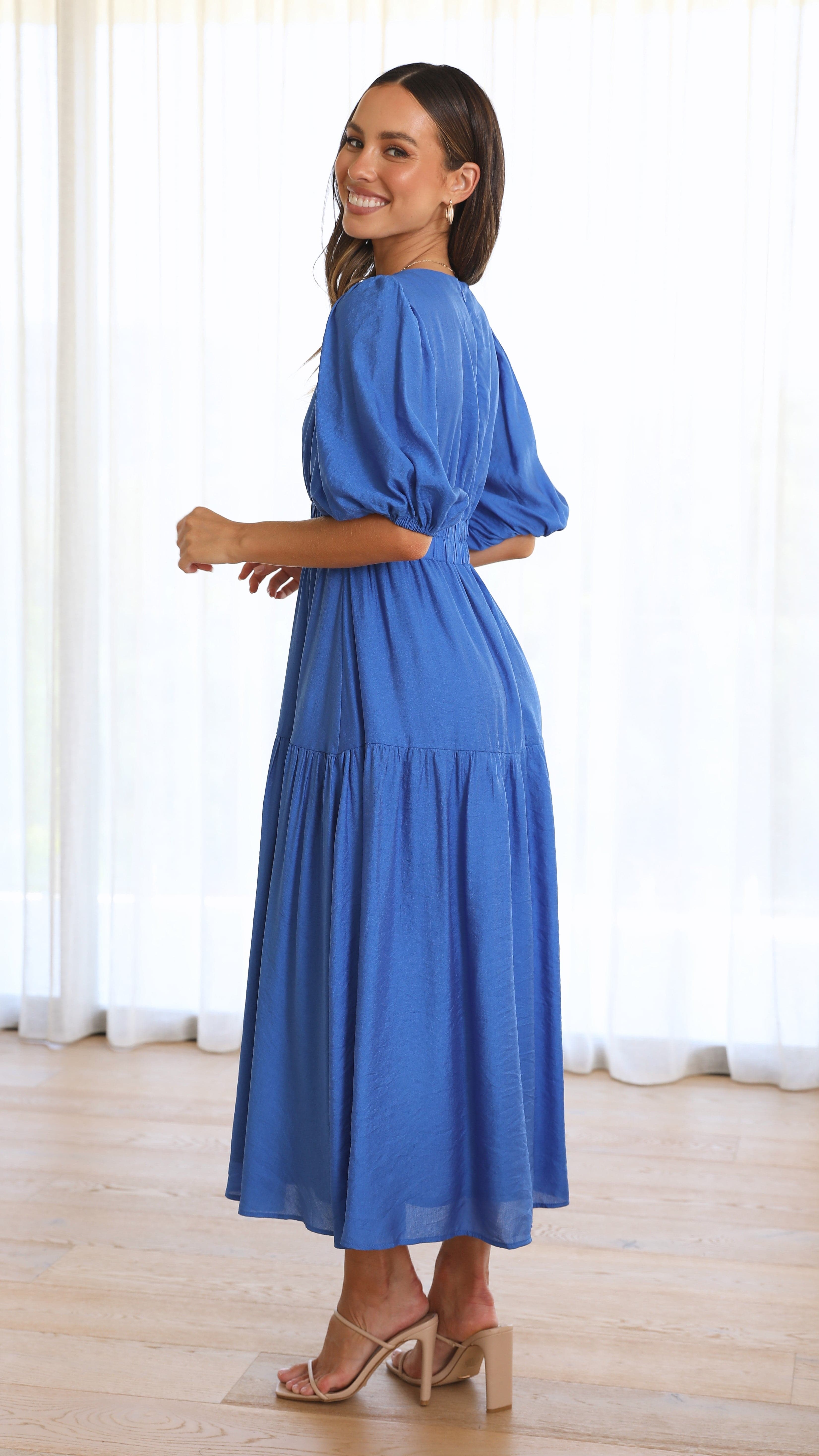 Erin Midi Dress - Cobalt Blue