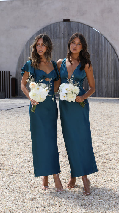 Load image into Gallery viewer, Amber Maxi Dress - Teal - Billy J
