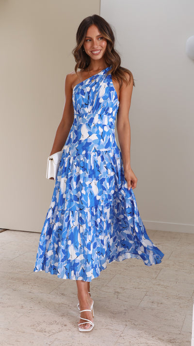 Load image into Gallery viewer, Jayma Maxi Dress - Blue Floral - Billy J
