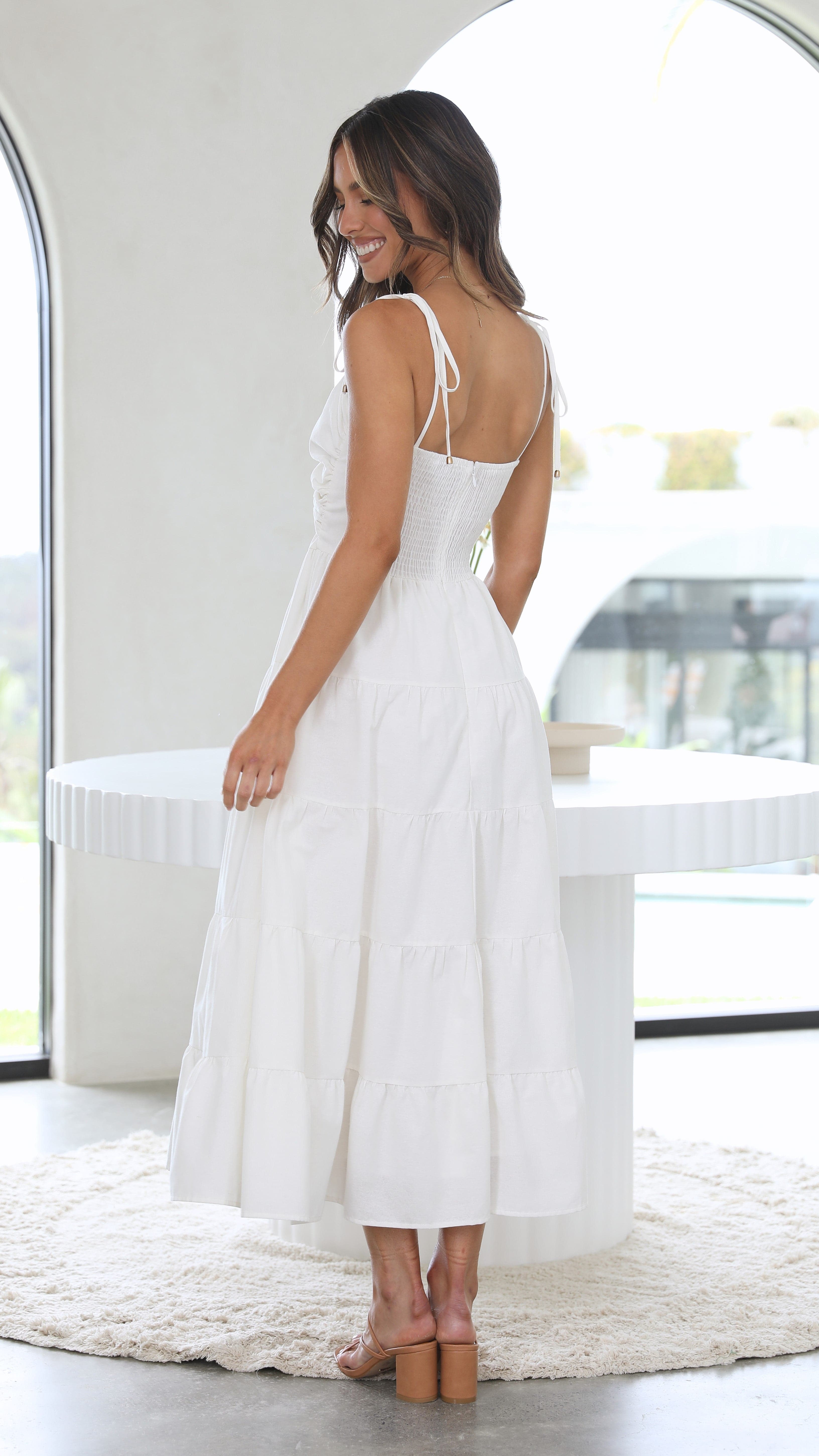 Armani Midi Dress - White - Buy Women's Dresses - Billy J