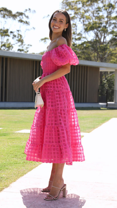 Load image into Gallery viewer, Deemi Maxi Dress - Hot Pink - Billy J
